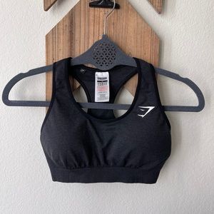 Gymshark Vital Seamless Sports Bra | Black Marl
